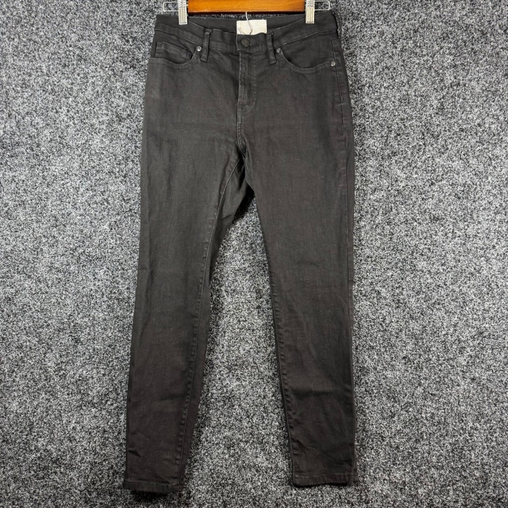 Everlane Authentic Stretch High Rise Skinny Jeans Black Ankle Size 29